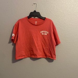 Women’s pink converse crop top